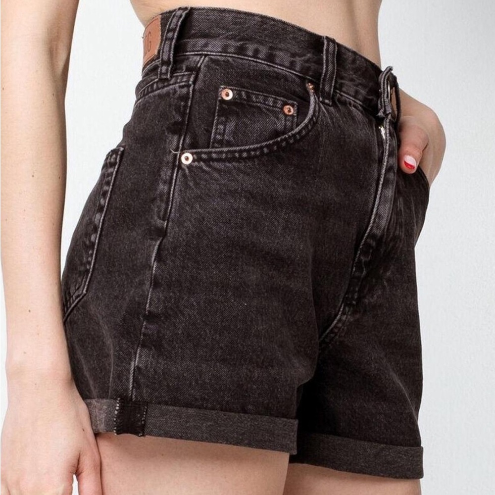 BDG High-Waist Black Denim Shorts